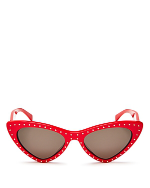 moschino 52mm studded cat eye sunglasses