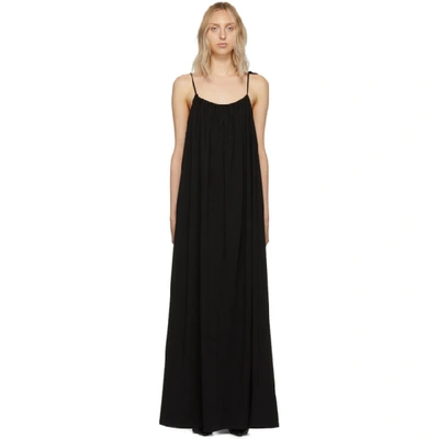 The Row Dresia Cotton-jersey Maxi Dress In Black