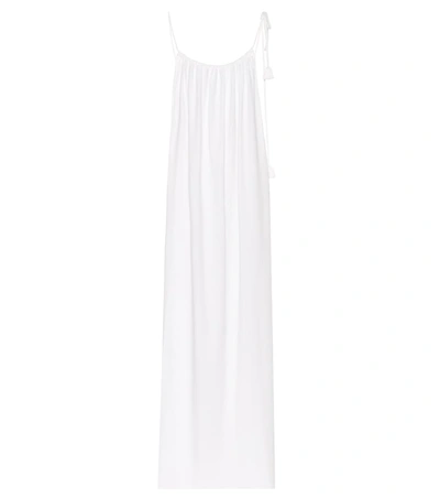 The Row Dresia Open-back Cotton-jersey Maxi Dress In White