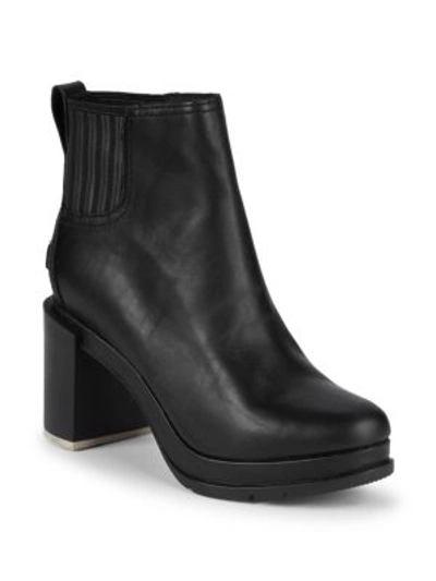 Sorel Margo Leather Chelsea Boots In Black