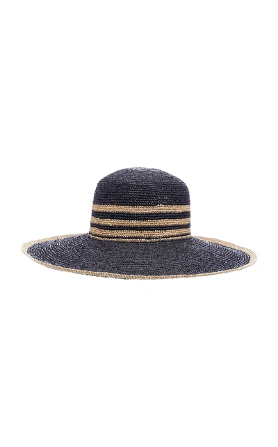 Yestadt Millinery Ramona Straw Hat  In Black/white