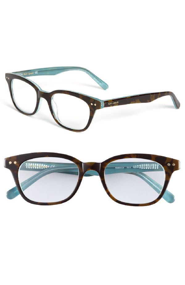Kate Spade Rebecca 49mm Reading Glasses Tortoise Aqua ModeSens