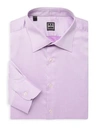Ike Behar William Cotton Dress Shirt In Purple