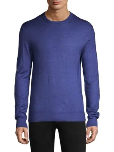 Boglioli Virgin Wool Crewneck Sweater In Blue