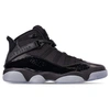 Nike Jordan Men's Air 6 Rings Basketball Shoes In Black/white/black