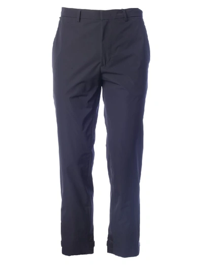 Prada Cropped Techno Trousers In Blue