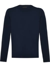 Prada Stretch Cotton-jersey T-shirt In Navy