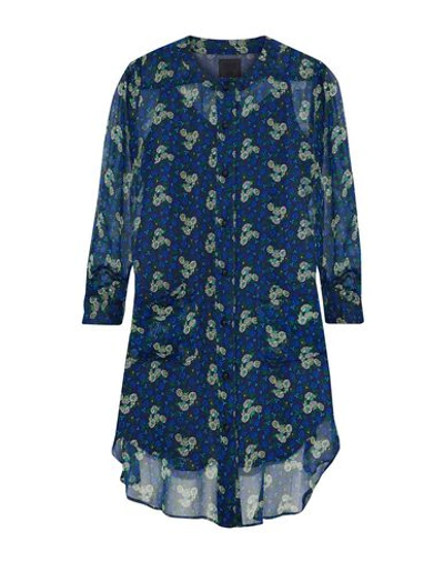 Anna Sui Floral Shirts & Blouses In Dark Blue