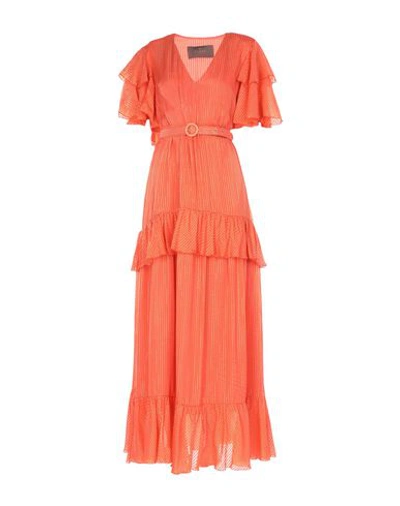 Space Style Concept Long Dress In Orange
