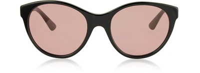 Gucci Sunglasses Gg0419s Cat-eye Acetate Frame Sunglasses In Noir / Rose