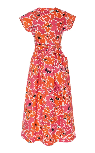 Isa Arfen Floral-print Cotton Midi Dress | ModeSens