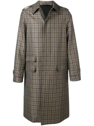 Stella Mccartney Checked Single-breasted Wool-blend Overcoat In Brown