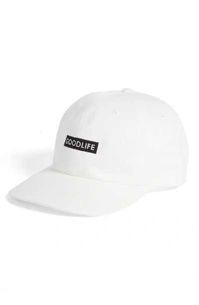 Goodlife Box Logo Washed Twill Cap In White