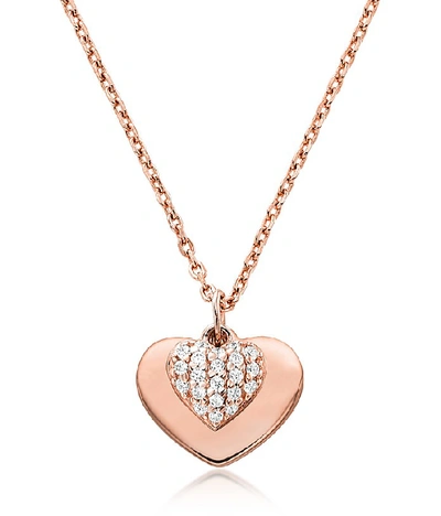 Michael Kors Kors Pavé Love Womens Necklace In Rose Gold