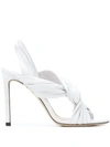 Jimmy Choo Lalia 100 White Nappa Leather Heels