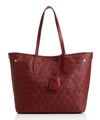 Liberty London Little Marlborough Tote Bag In Iphis Embossed Leather In Red