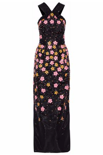 Zac Posen Woman Embellished Silk-organza Gown Black