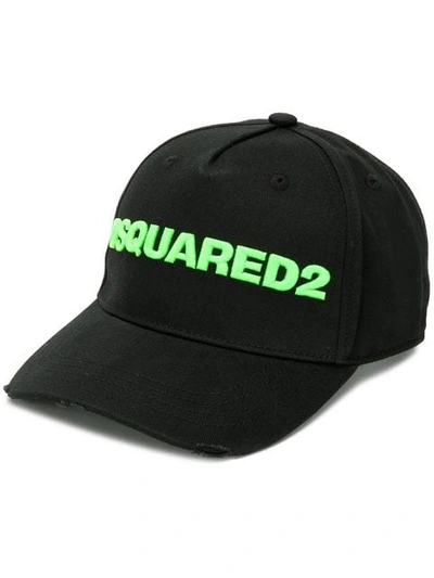 Dsquared2 Adjustable Men's Cotton Hat Baseball Cap In Black