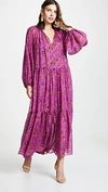 Ulla Johnson Abelia Silk-blend Dress In Magenta