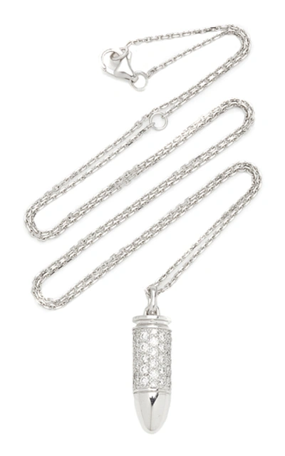 Akillis Bang Bang 18k Gold Diamond Necklace In White