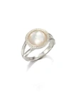 Ippolita Women's Lollipop Small Sterling Silver, Mother-of-pearl & Diamond Ring In Silver/pearl