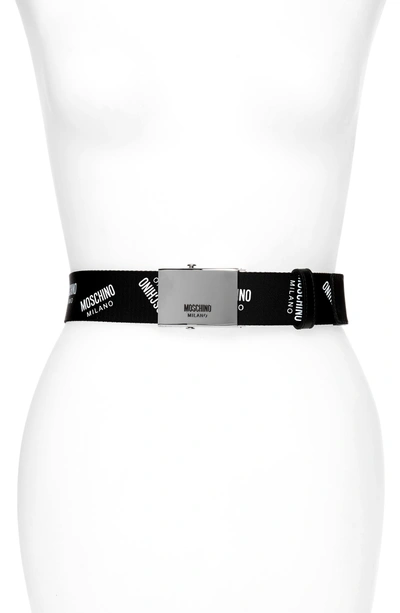 Moschino Sporty Print Belt In Black Print