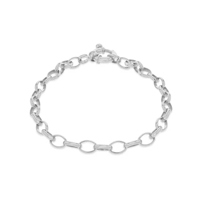 True Rocks Belcher Charm Bracelet Rhodium Plated