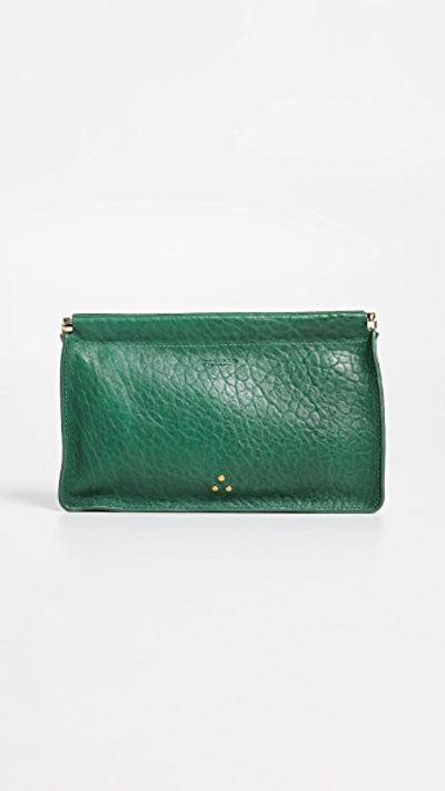 Jérôme Dreyfuss Clic Clac Clutch L With Bubble Effect In Vert
