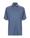 Fedeli Polo Shirt In Slate Blue