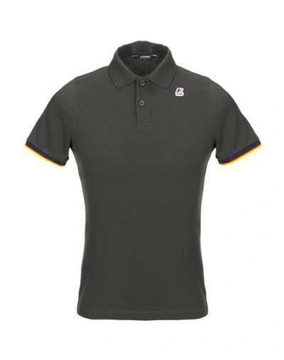 K-way Vincent Contrast Stretch Polo In Blue