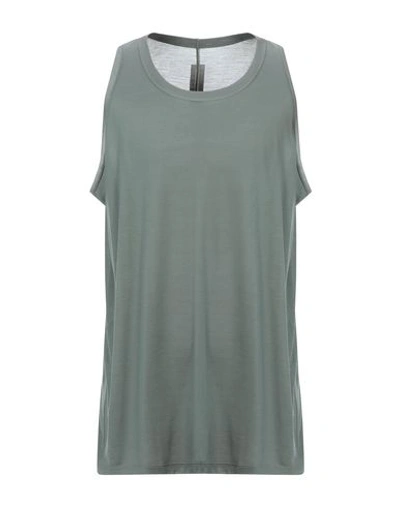 Rick Owens Tank Tops In Military Green