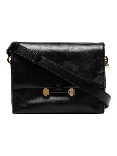 Marni Black Small Chain Strap Leather Shoulder Bag