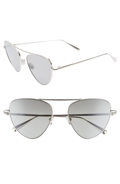 Monse X Morgenthal Frederics Erica 57mm Cat Eye Sunglasses - Silver