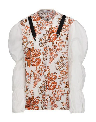 Jw Anderson Floral Shirts & Blouses In White