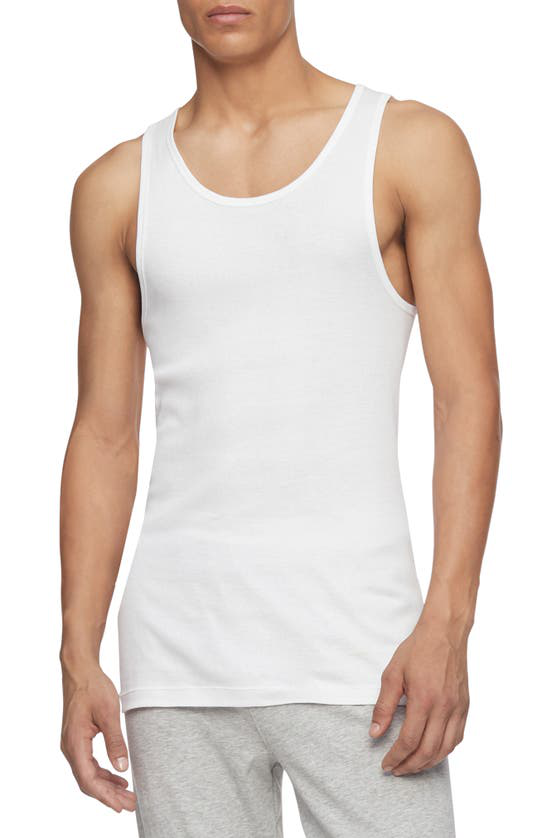 calvin klein white tank top
