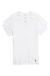 Polo Ralph Lauren Men's Undershirt, Slim Fit Classic Cotton Crews 3 Pack In White