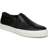 Vince Men's Fenton Leather Slip-on Sneakers In Black/ Black