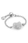 Monica Vinader Nura Sterling Silver And Diamond Mini Heart Friendship Ring