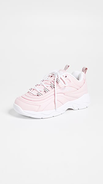fila sneakers pink and white
