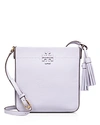 Tory Burch Mcgraw Leather Swingpack In Pale Violet/gold