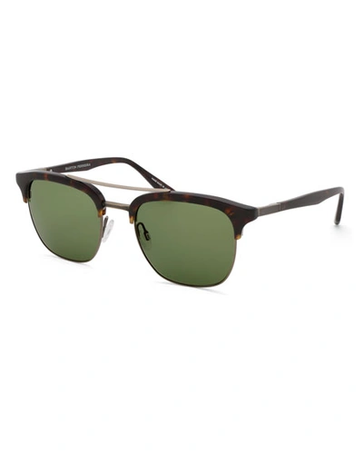 Barton Perreira Men's Lenox Acetate %26 Titanium Sunglasses In Brown/green