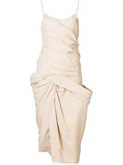 Jacquemus Midi Dress In Neutrals