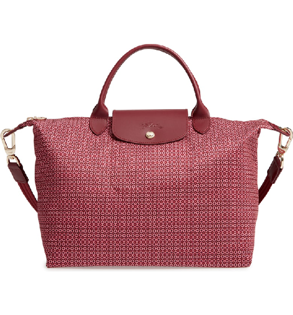 Longchamp Medium Le Pliage Dandy Print Shoulder Bag In Fig ModeSens