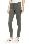 Ag The Legging Ankle Super Skinny Jeans In Ash Green