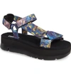Camper Oruga Up Platform Sport Sandal In Purple Multi