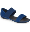 Camper 'right Nina' Sandal In Medium Blue Leather