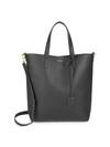 Saint Laurent Small Leather Shopper In Noir