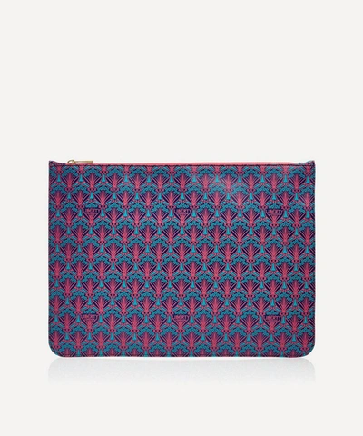 Liberty London Iphis Large Clutch Pouch In Blue