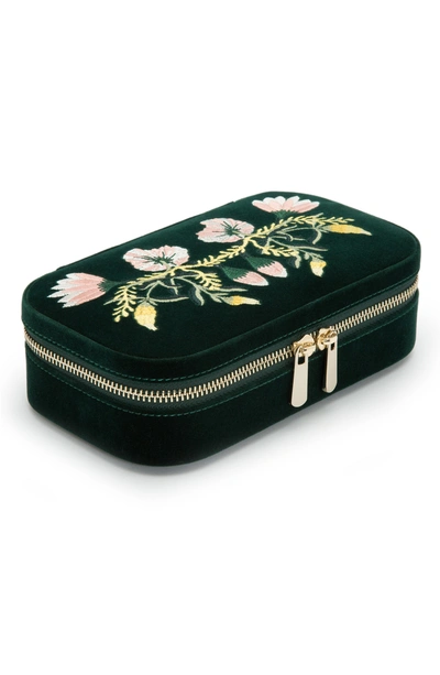 Wolf Zoe Rectangle Zip Case - Green In Forest Green