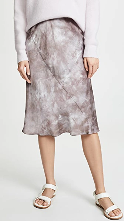 Atm Anthony Thomas Melillo Tie Dye Silk Pull On Skirt In Mushroom Tie Dye